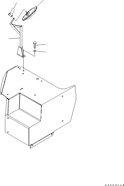 Komatsu parts book diagram for PC228US-3N-YA S/N 30001-UP: REAR VIEW MIRROR ? R.H. (YELLOW)(#20001-)