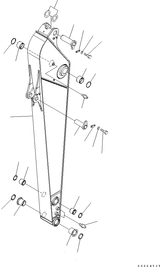 Komatsu parts book diagram for PC228US-3N-YA S/N 30001-UP: ARM (2.9M) (YELLOW)