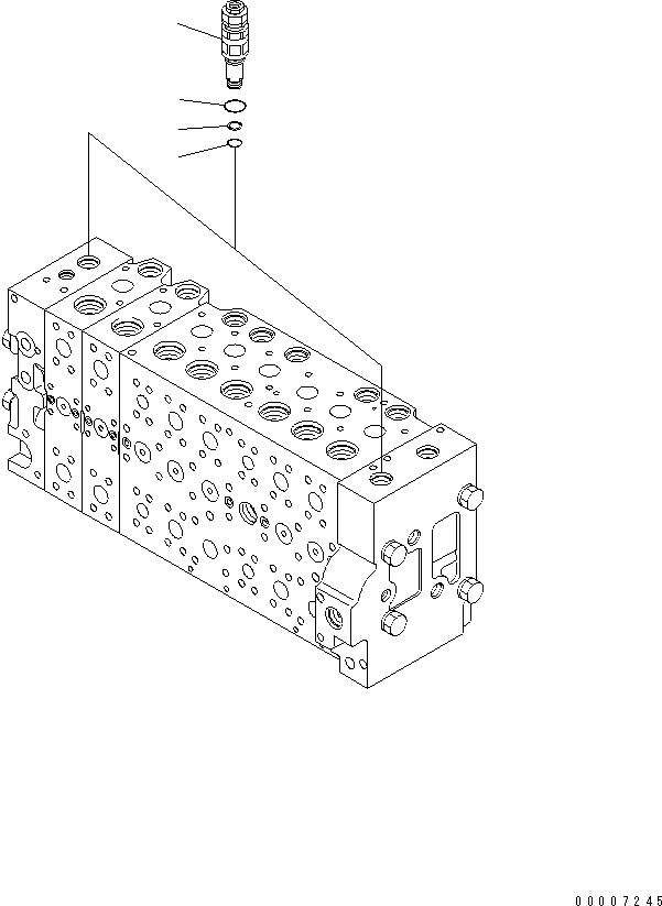 Komatsu parts book diagram for PC228US-3N-YA S/N 30001-UP: MAIN VALVE (8-SPOOL) (9/21)