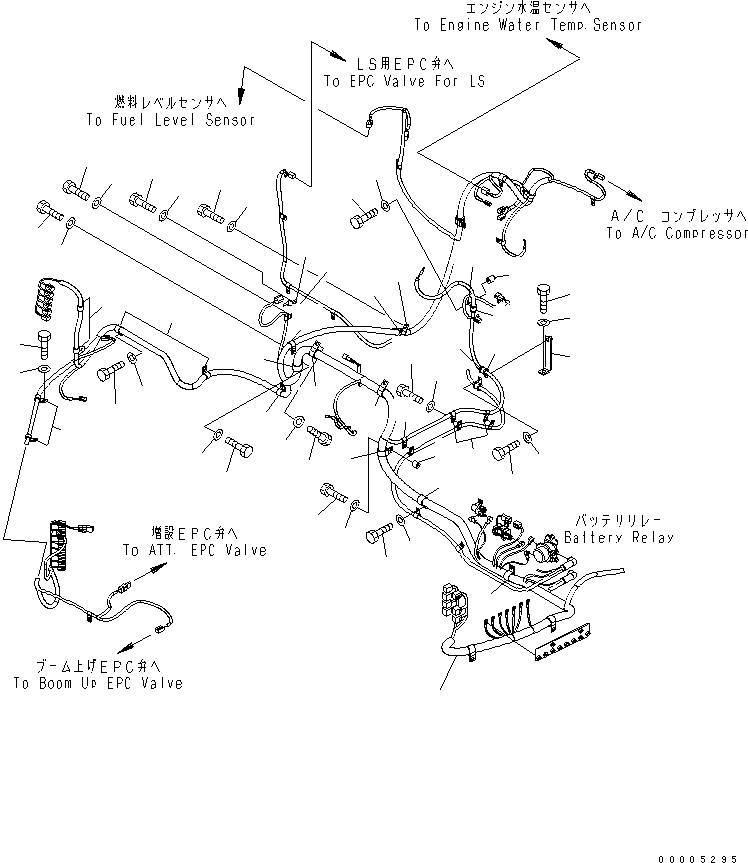 Excavators Komatsu / PC228US-3N-YB S/N 30001-UP(pc228uor) / WIRING (MAIN HARNESS)(120040 : E0200-02A0)