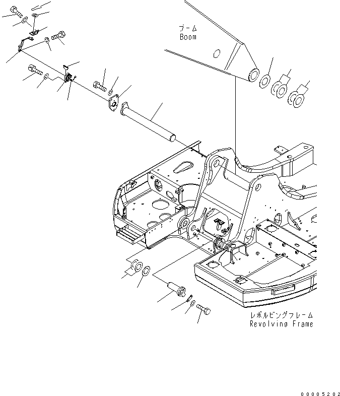 Excavators Komatsu / PC228US-3N-YB S/N 30001-UP(pc228uor) / BOOM FOOT PIN (YELLOW)(180020 : J1310-01A0)