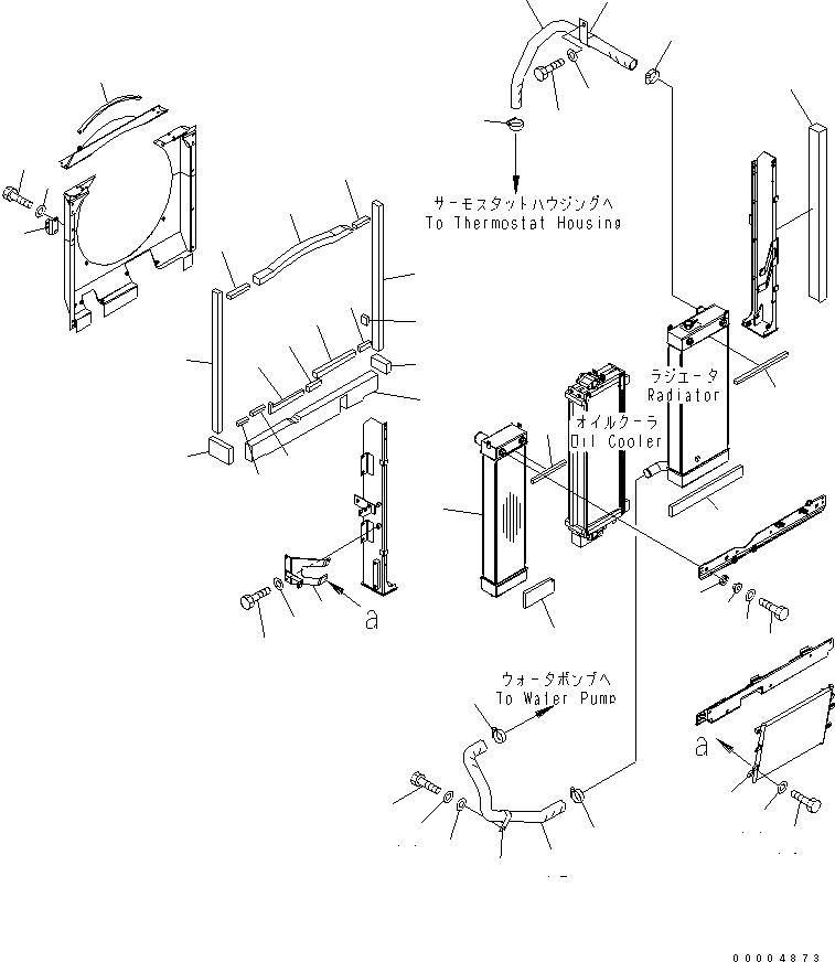 Komatsu parts book diagram for PC228USLC-3N-YA S/N 30001-UP: COOLING (AFTER COOLER ? CONDENSER AND PIPING)