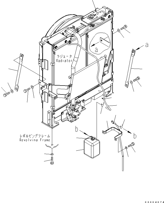 Komatsu parts book diagram for PC228USLC-3N-YA S/N 30001-UP: COOLING (SUB TANK AND RADIATOR MOUNT)