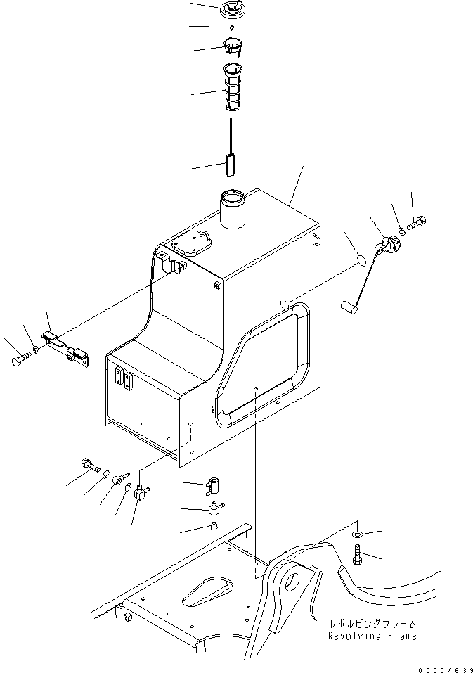 Komatsu parts book diagram for PC228USLC-3N-YA S/N 30001-UP: FUEL TANK (YELLOW)