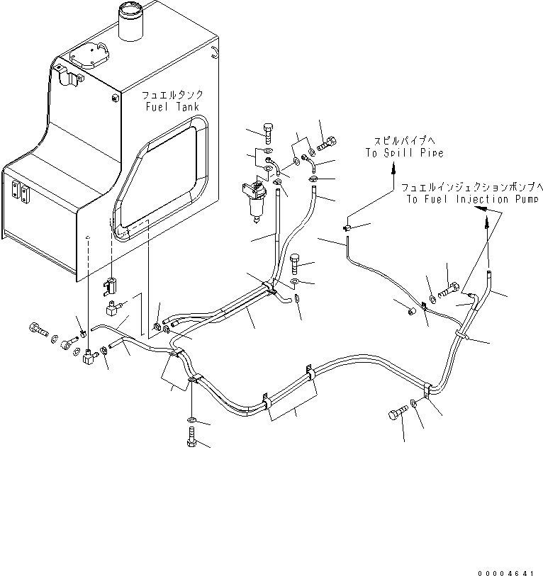 Komatsu parts book diagram for PC228USLC-3N-YA S/N 30001-UP: FUEL LINES