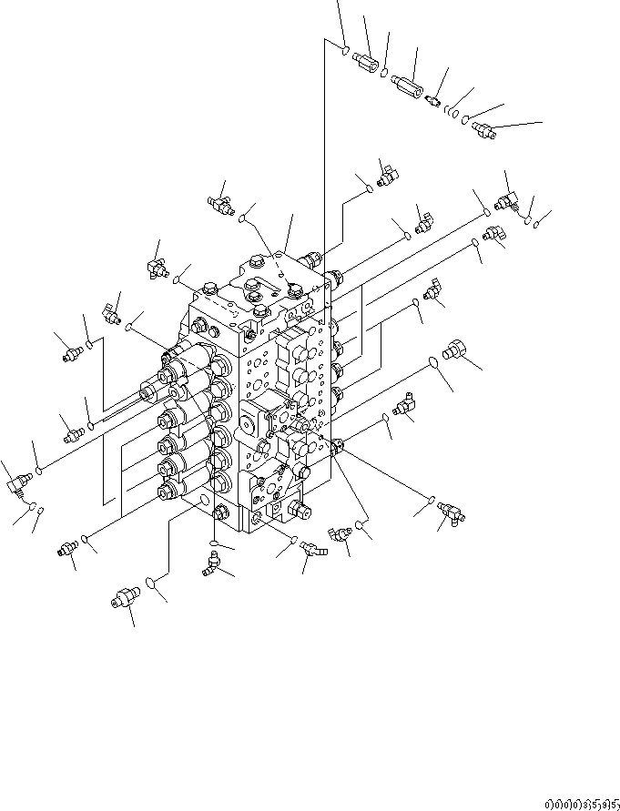 Excavators Komatsu / PC228USLC-3N-YA S/N 30001-UP(pc228uqr) / MAIN VALVE (CONNECTING PARTS)(150030 : H0120-01A0)