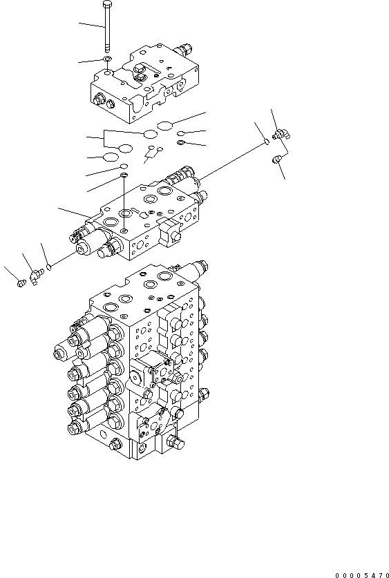 Excavators Komatsu / PC228USLC-3N-YA S/N 30001-UP(pc228uqr) / MAIN VALVE (CONNECTING PARTS) (1 ACTUATOR) (KIT)(150060 : H0120-01B2)