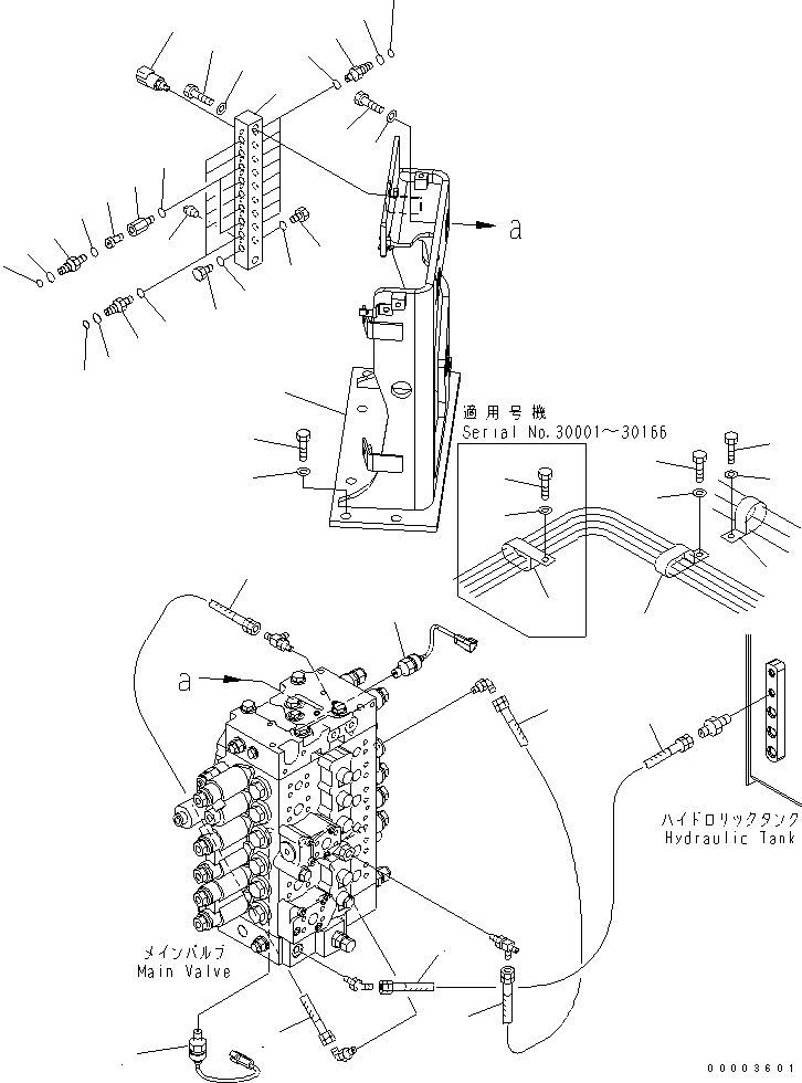 Excavators Komatsu / PC228USLC-3N-YA S/N 30001-UP(pc228uqr) / MAIN VALVE (HOSE)(150080 : H0120-02A0)