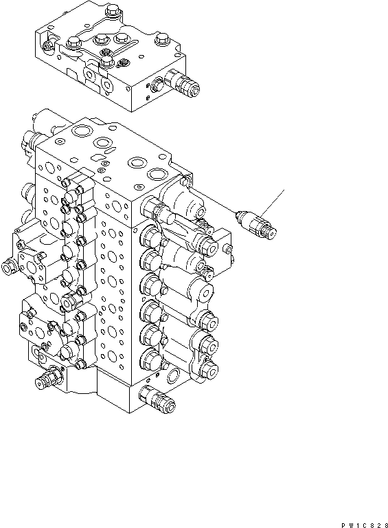 Excavators Komatsu / PC228USLC-3N-YA S/N 30001-UP(pc228uqr) / RELIEF VALVE (280 KG/250 KG/CM2) (FOR SERVICE VALVE)(150210 : H1270-01A1)