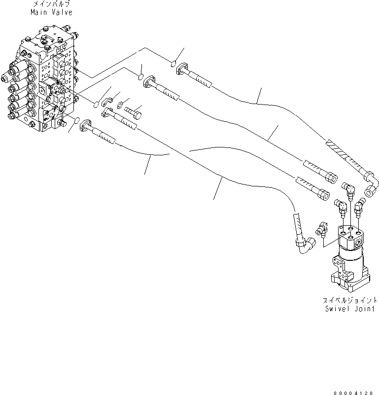 Excavators Komatsu / PC228USLC-3N-YA S/N 30001-UP(pc228uqr) / TRAVEL LINES(150300 : H1310-01A0)