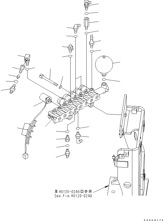 Komatsu parts book diagram for PC228USLC-3N-YA S/N 30001-UP: SOLENOID VALVE (VALVE)