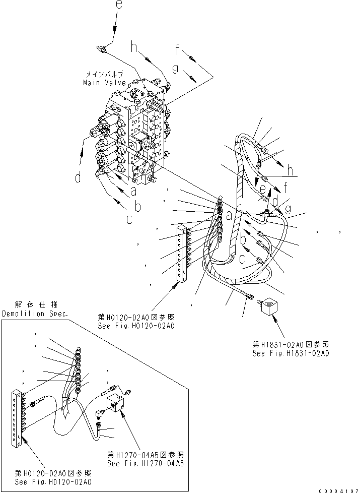 Excavators Komatsu / PC228USLC-3N-YA S/N 30001-UP(pc228uqr) / PPC MAIN LINE(150350 : H1840-01A0)