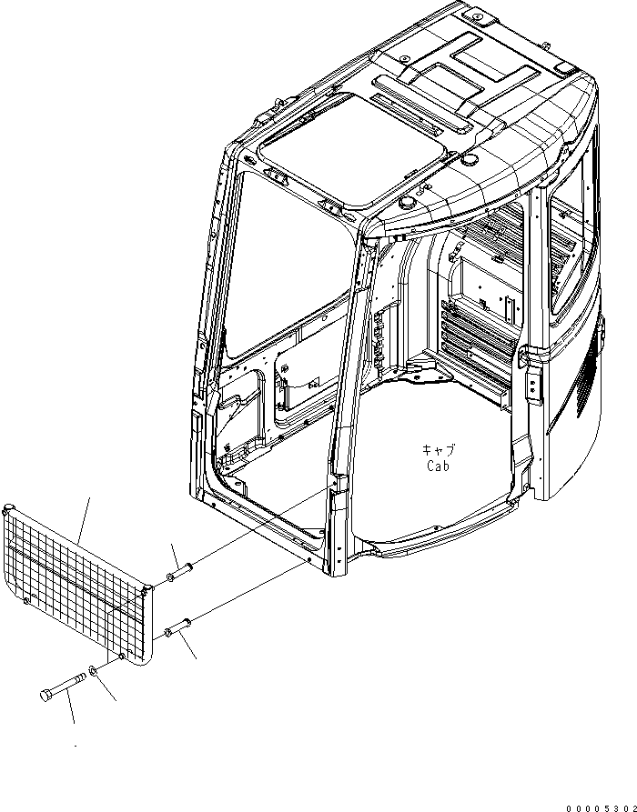 Excavators Komatsu / PC228USLC-3N-YA S/N 30001-UP(pc228uqr) / FRONT GUARD (HALF)(#20001-)(210260 : K0230-01A0)