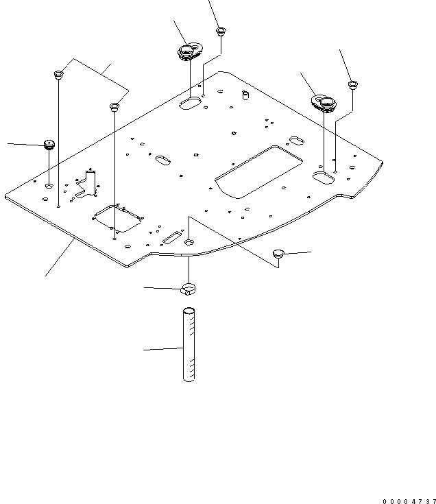 Excavators Komatsu / PC228USLC-3N-YA S/N 30001-UP(pc228uqr) / FLOOR FRAME (FLOOR FRAME)(210370 : K1110-01A0)