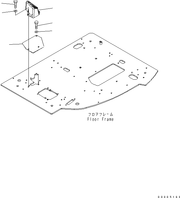 Excavators Komatsu / PC228USLC-3N-YA S/N 30001-UP(pc228uqr) / FLOOR FRAME (FOOT REST) (R.H.)(210400 : K1110-04A0)