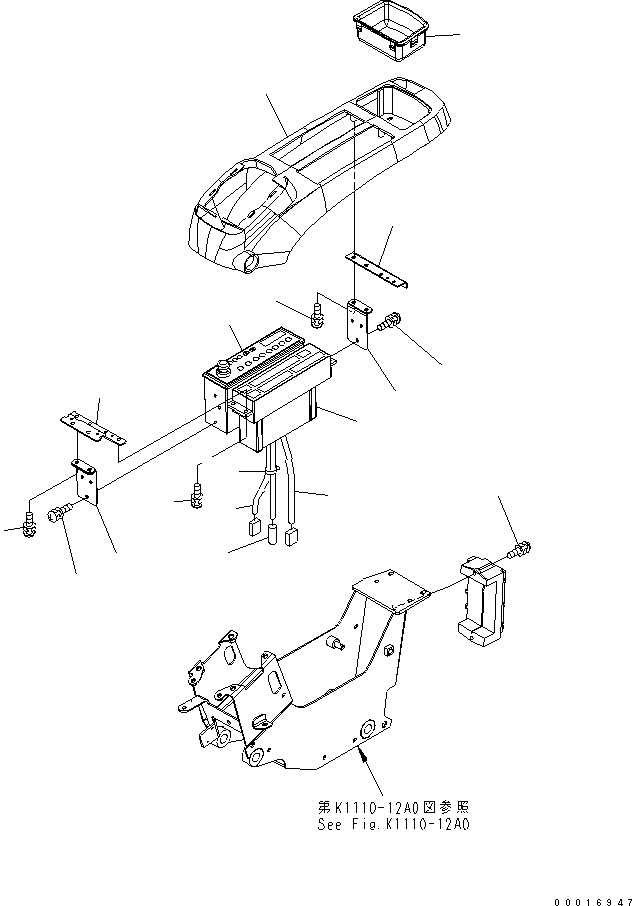 Komatsu parts book diagram for PC228USLC-3N-YA S/N 30001-UP: FLOOR FRAME (CONSOLE) (UPPER) (L.H.) (AUTO AIR CONDITIONER)