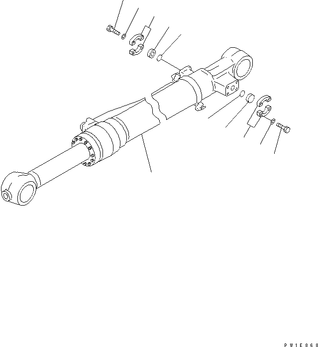 Komatsu parts book diagram for PC228USLC-3N-YA S/N 30001-UP: BUCKET CYLINDER (YELLOW)(#20001-)