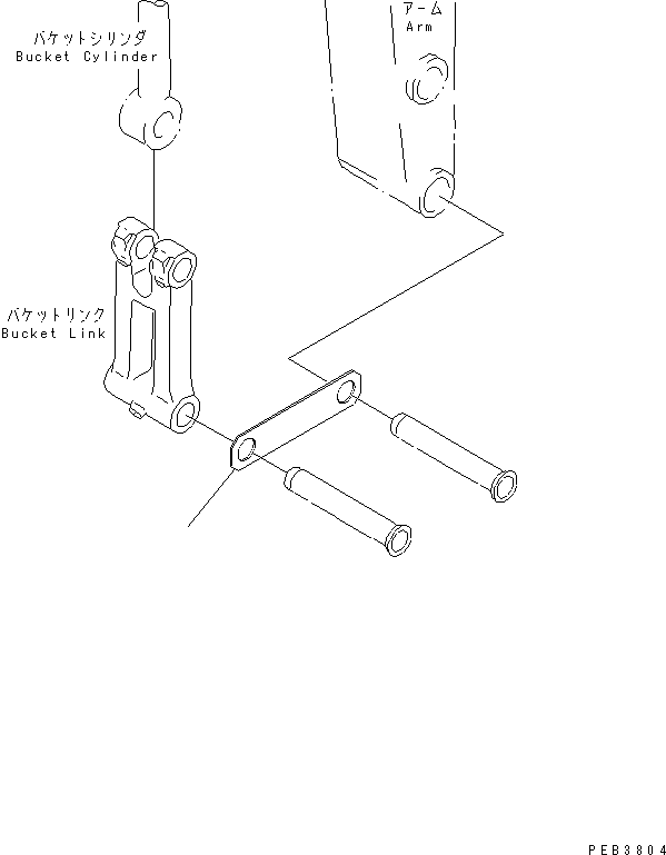 Komatsu parts book diagram for PC228USLC-3N-YA S/N 30001-UP: BUCKET LESS(#20001-)