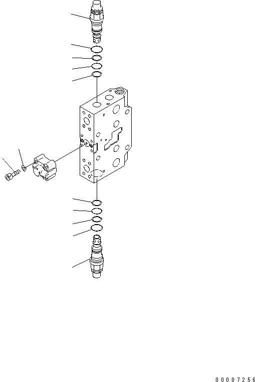Komatsu parts book diagram for PC228USLC-3N-YA S/N 30001-UP: SERVICE VALVE (2/3) (2-ACTUATOR) (KIT)