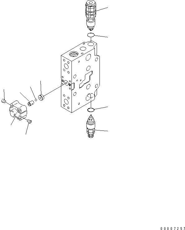 Komatsu parts book diagram for PC228USLC-3N-YA S/N 30001-UP: SERVICE VALVE (3/3) (1-ACTUATOR AND 2-ACTUATOR) (KIT)