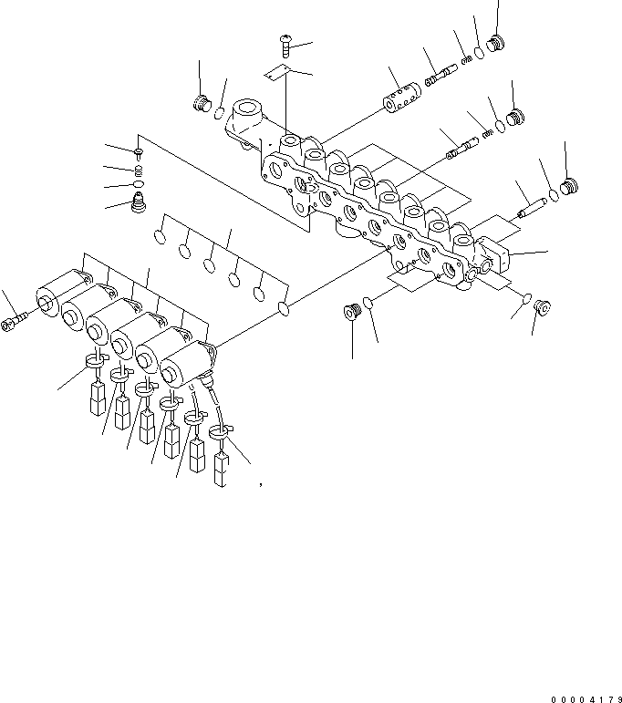Komatsu parts book diagram for PC228USLC-3N-YA S/N 30001-UP: SOLENOID VALVE (INNER PARTS)