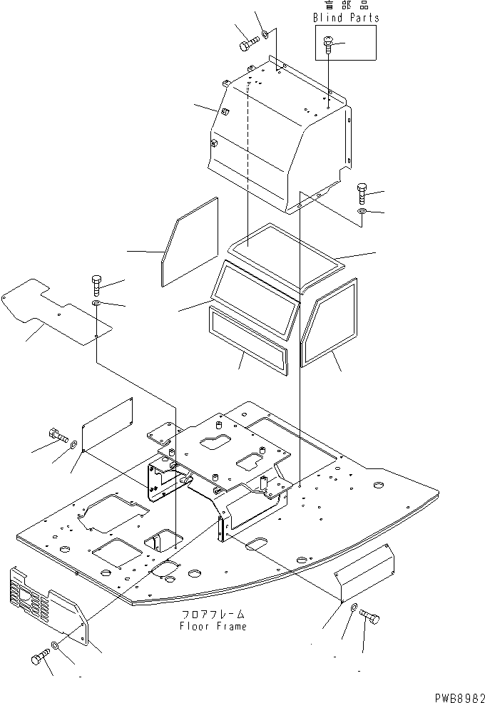 Excavators Komatsu / PC228USLC-1 S/N 11001-UP (For U.S.A.)(pc228usc) / FLOOR COVER (WITH HEATER)(210260 : K0211-01A3A)