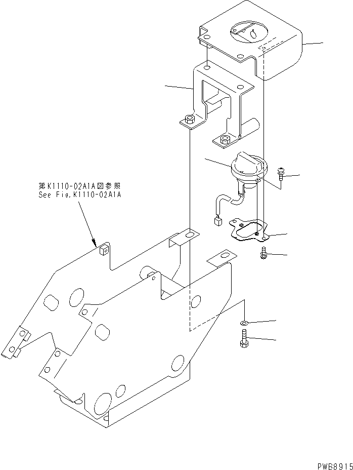 Excavators Komatsu / PC228USLC-1 S/N 11001-UP (For U.S.A.)(pc228usc) / FLOOR FRAME (FUEL CONTROL)(210470 : K1110-06A1A)