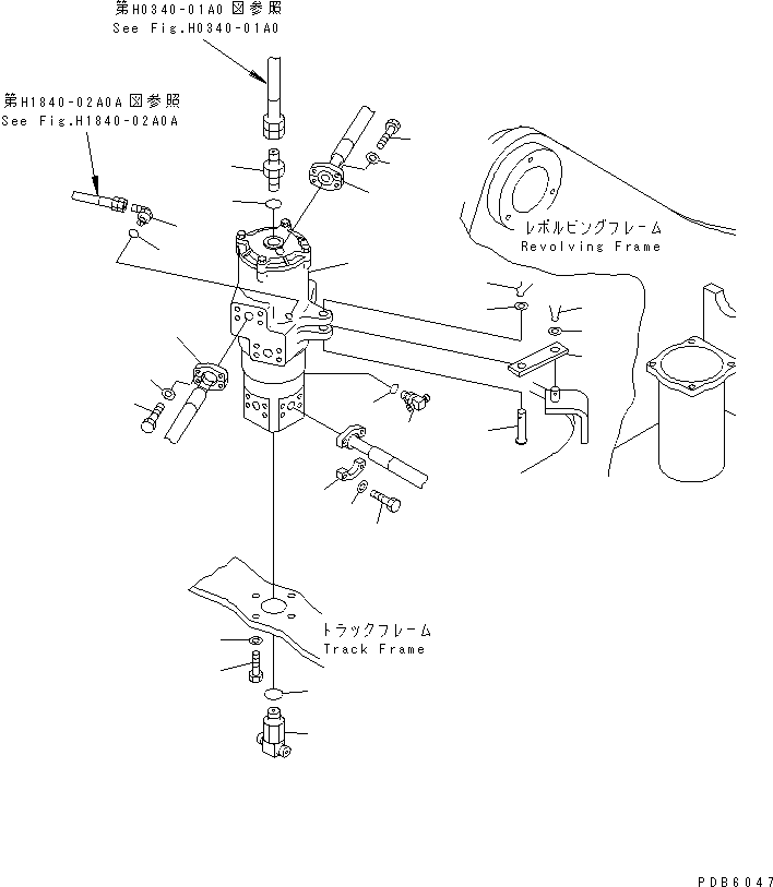 Excavators Komatsu / PC228USLC-1 S/N 11001-UP (For U.S.A.)(pc228usc) / SWIVEL JOINT (CONNECTING PARTS) (TRAVEL SPEED 3RD)(270040 : N1310-01A0A)