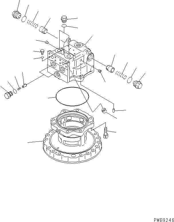 Excavators Komatsu / PC228USLC-1 S/N 11001-UP (For U.S.A.)(pc228usc) / SWING MOTOR (1/3)(480380 : Y1640-01A0)