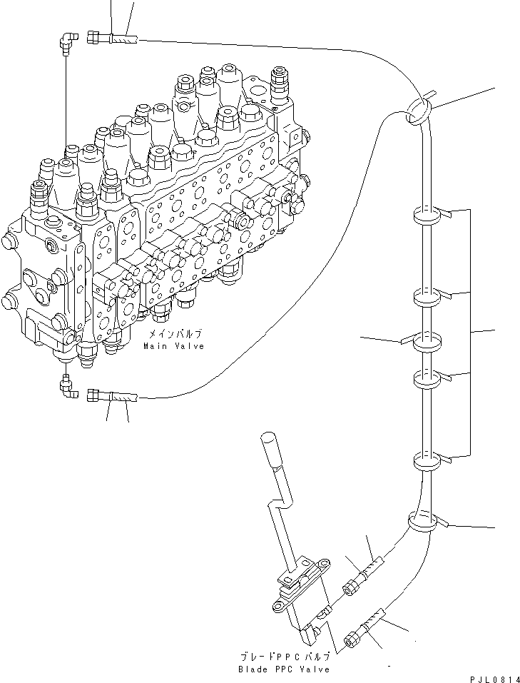 Excavators Komatsu / PC228USLC-1-TN S/N 11001-UP(pc228usr) / PPC BLADE LINE(150500 : H1850-01A0)