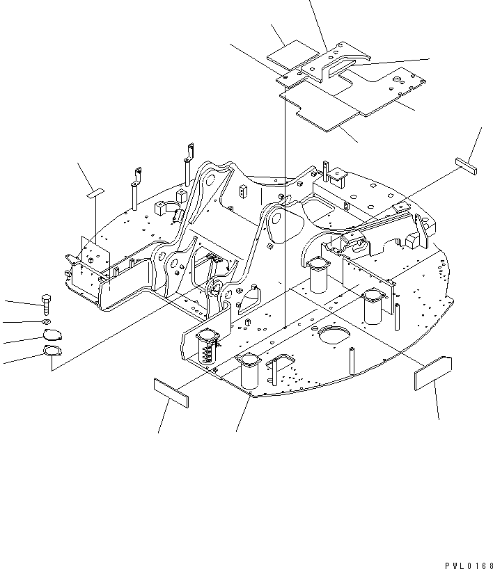 Excavators Komatsu / PC228USLC-1-TN S/N 11001-UP(pc228usr) / REVOLVING FRAME(180020 : J1110-01A4)