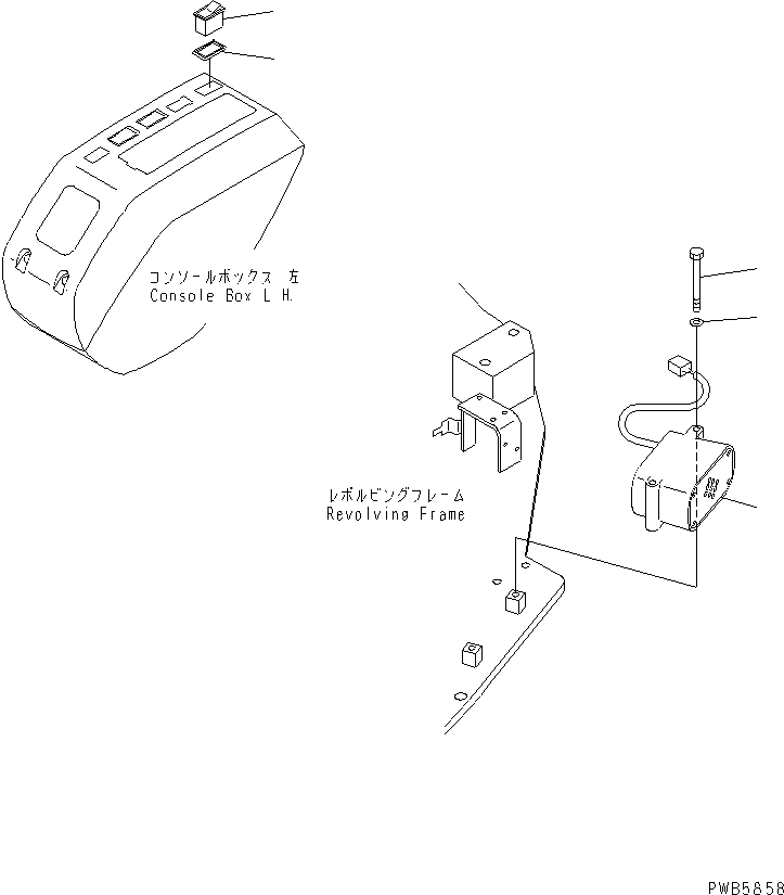 Komatsu parts book diagram for PC228UU-1-MO S/N 10001-UP: TRAVEL ALARM (WITH SWITCH)(#10030-)