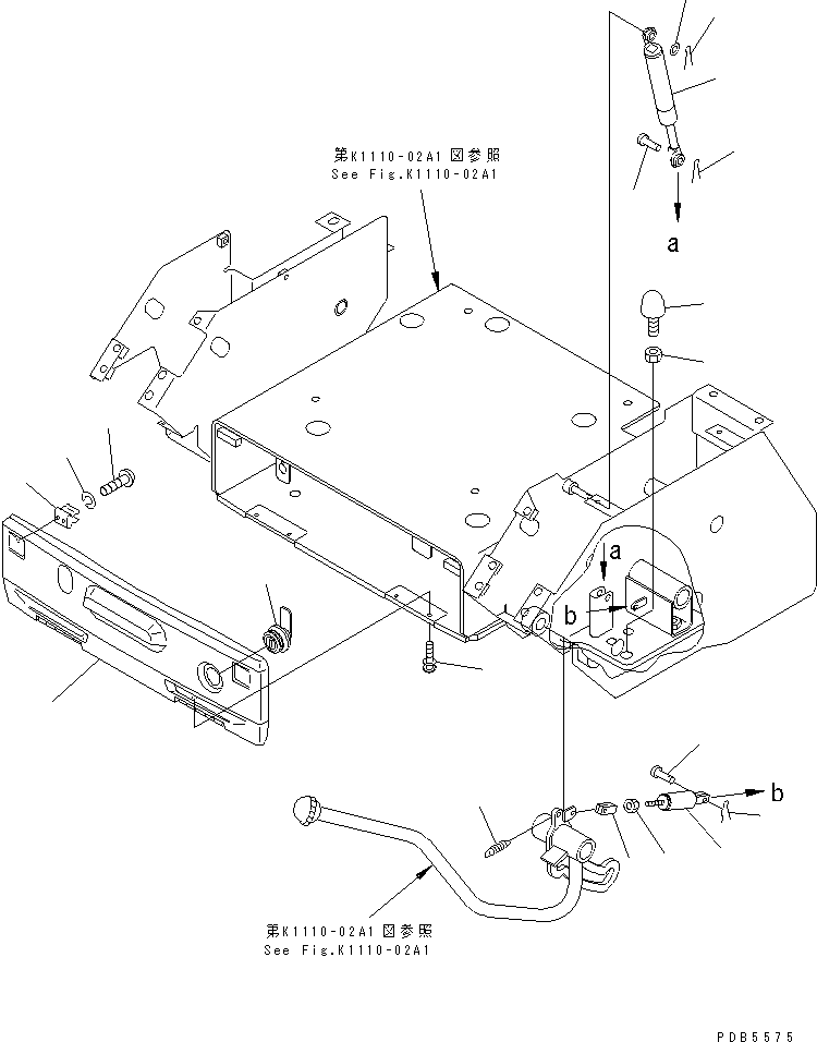 Komatsu parts book diagram for PC228UU-1-MO S/N 10001-UP: FLOOR FRAME (BASE) (2/2) (FOR OFFSET BOOM) (FOR MONO-BOOM)(#10022-10573)