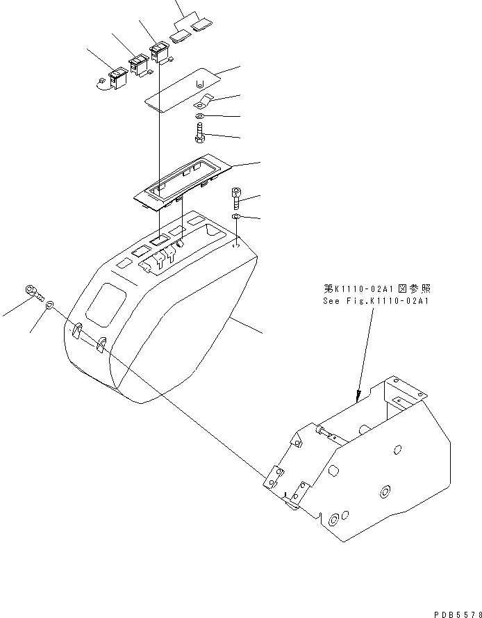 Komatsu parts book diagram for PC228UU-1-MO S/N 10001-UP: FLOOR FRAME (COVER) (L.H.) (FOR MONO-BOOM)(#10022-10573)