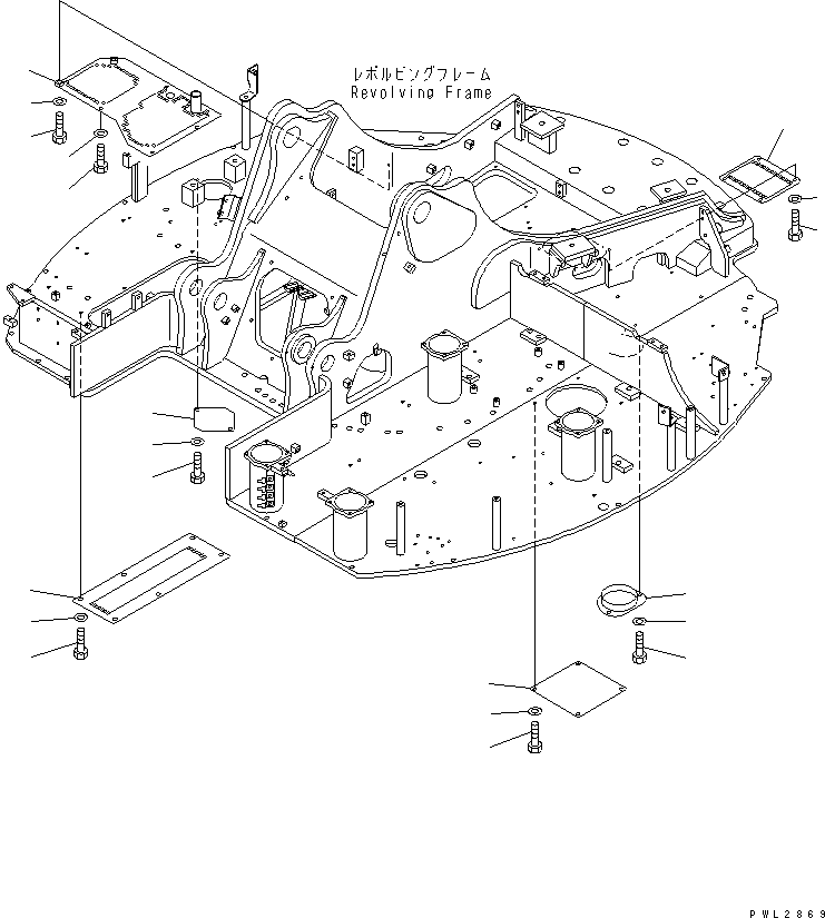 Komatsu parts book diagram for PC228UU-1-MO S/N 10001-UP: UNDER COVER(#10577-10579)
