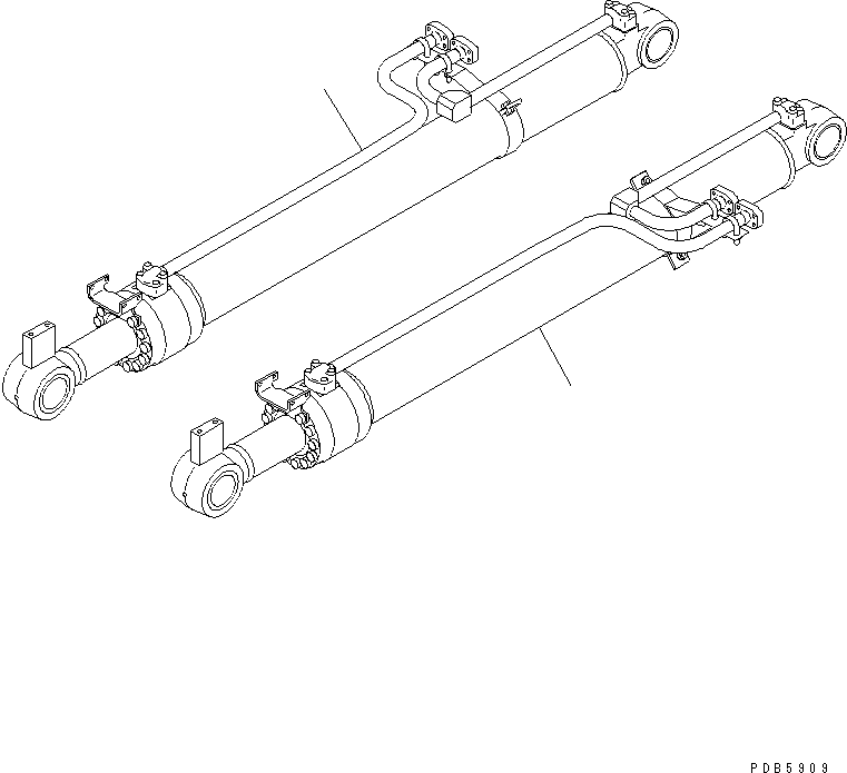 Komatsu parts book diagram for PC228UU-1-MO S/N 10001-UP: BOOM CYLINDER (FOR MONO-BOOM)(#10022-10573)