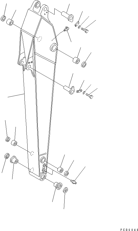 Komatsu parts book diagram for PC228UU-1-MO S/N 10001-UP: ARM (2.9M)(#10022-10573)