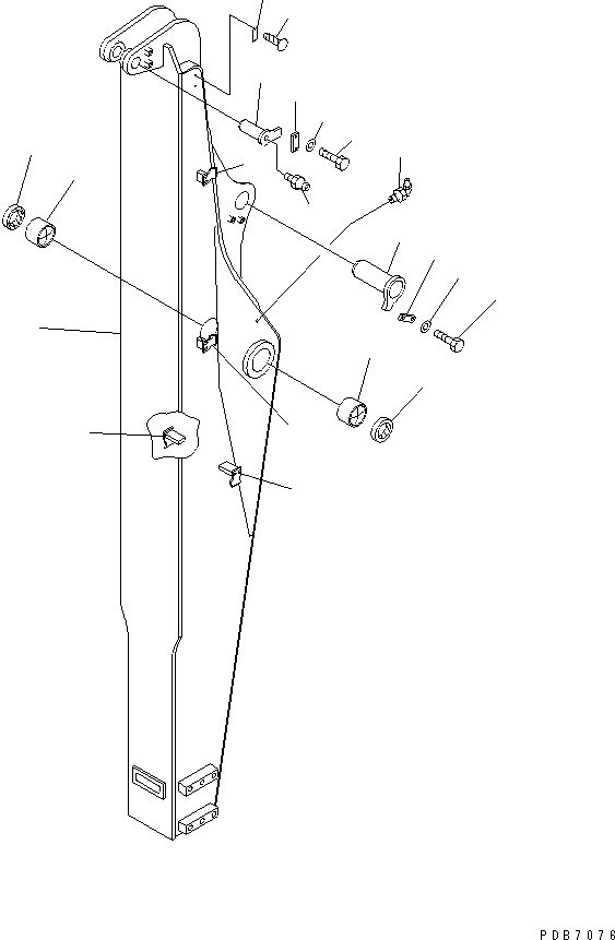 Komatsu parts book diagram for PC228UU-1-MO S/N 10001-UP: SLIDE ARM (LOWER)(#10136-10573)