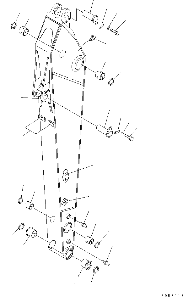 Komatsu parts book diagram for PC228UU-1-MO S/N 10001-UP: ARM (2.9M) (1 ACTUATOR) (DEMOLITION SPEC.)(#10022-10573)