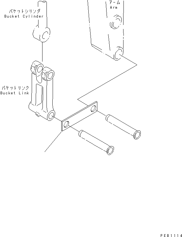 Komatsu parts book diagram for PC228UU-1-MO S/N 10001-UP: BUCKET LESS(#10022-10573)