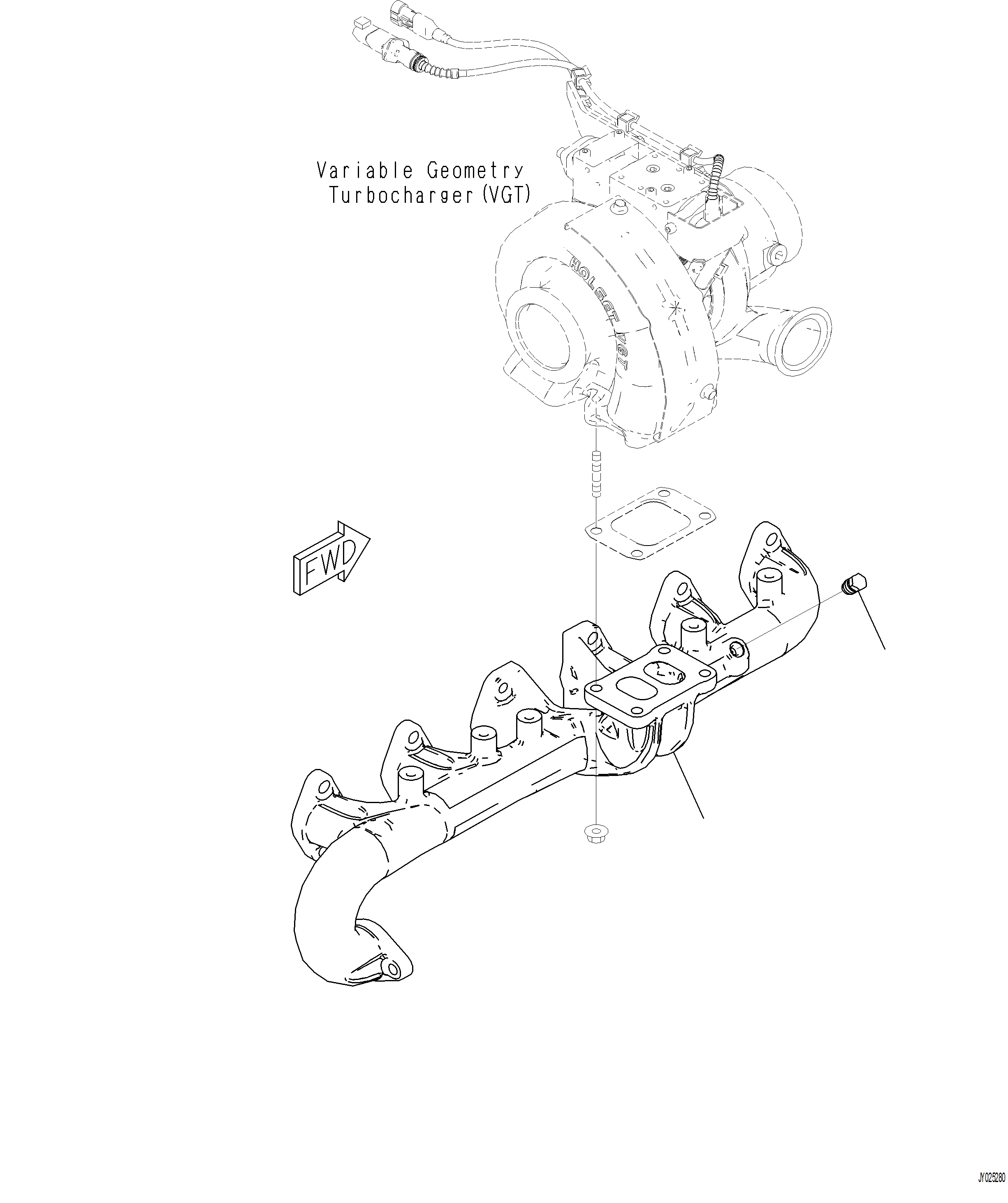 Excavators Komatsu / PC230F-11 SN A20700-UP(pc230f11) / ATB30-001001 EXHAUST MANIFOLD(A-014 : ATB30-001001)