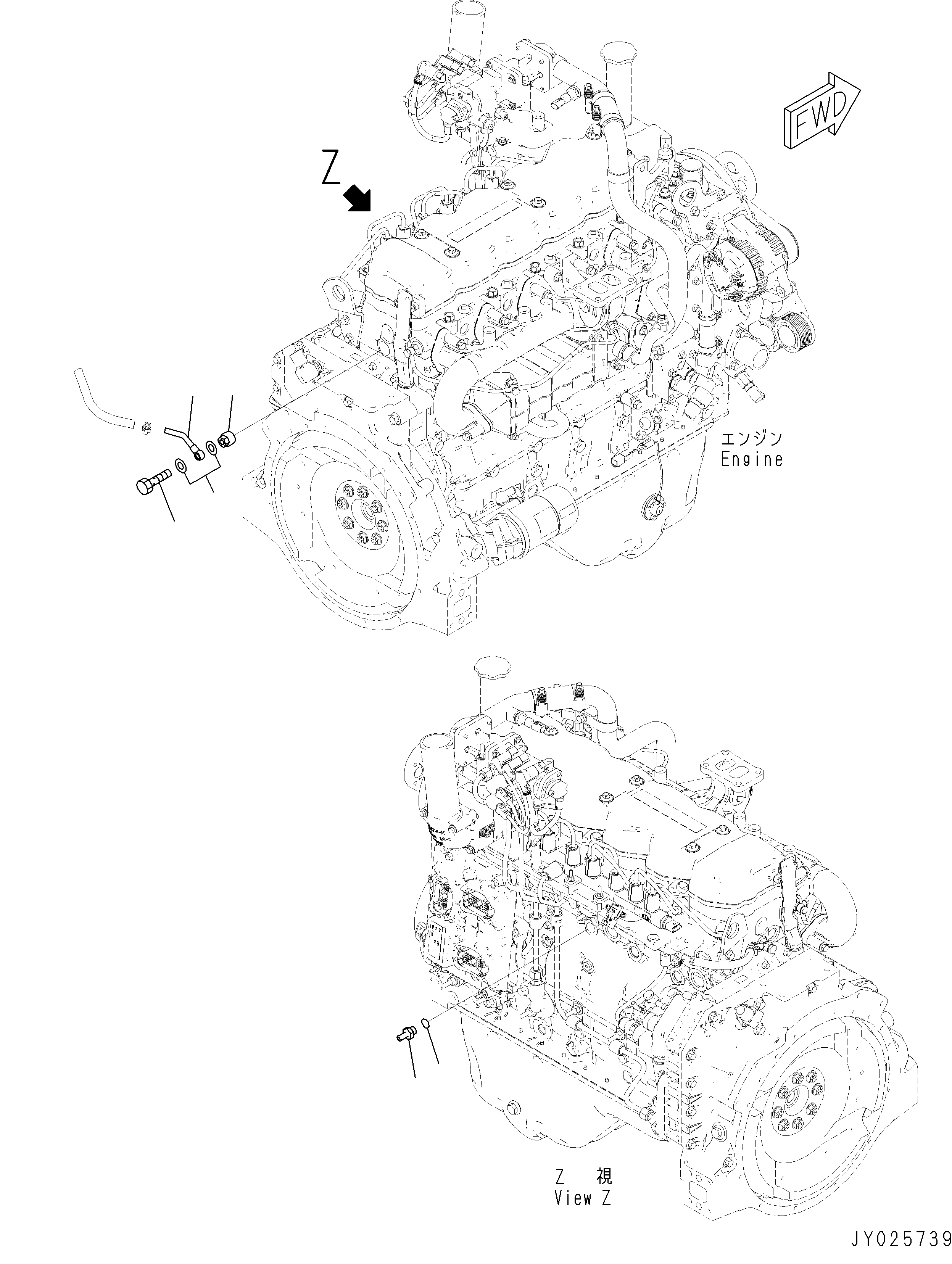Excavators Komatsu / PC230F-11 SN A20700-UP(pc230f11) / A1210-001001 COOLANT PIPING RELATED PARTS(A-032 : A1210-001001)