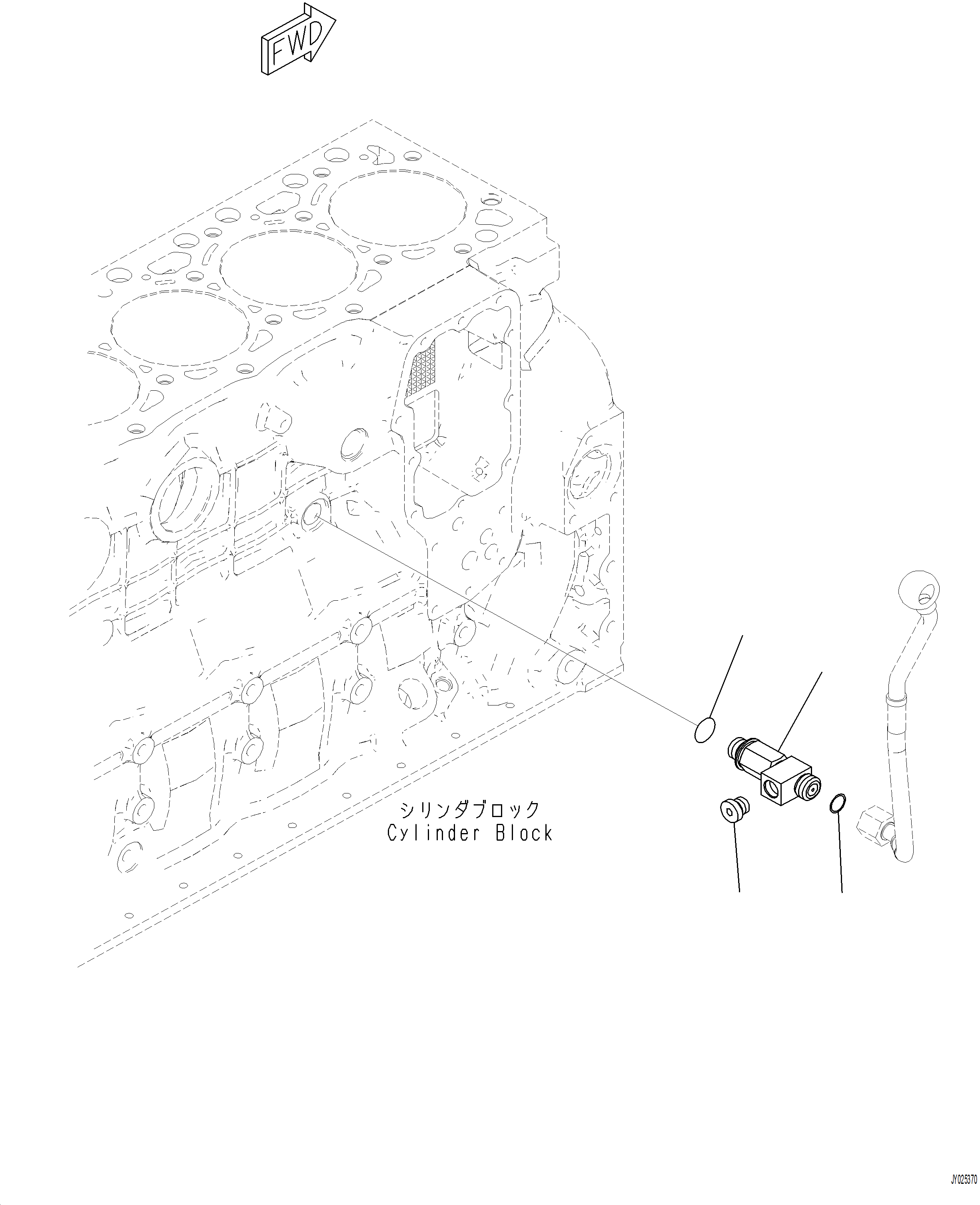 Komatsu parts book diagram for PC230F-11 SN A20700-UP: AHE10-001001 COOLANT ADAPTER