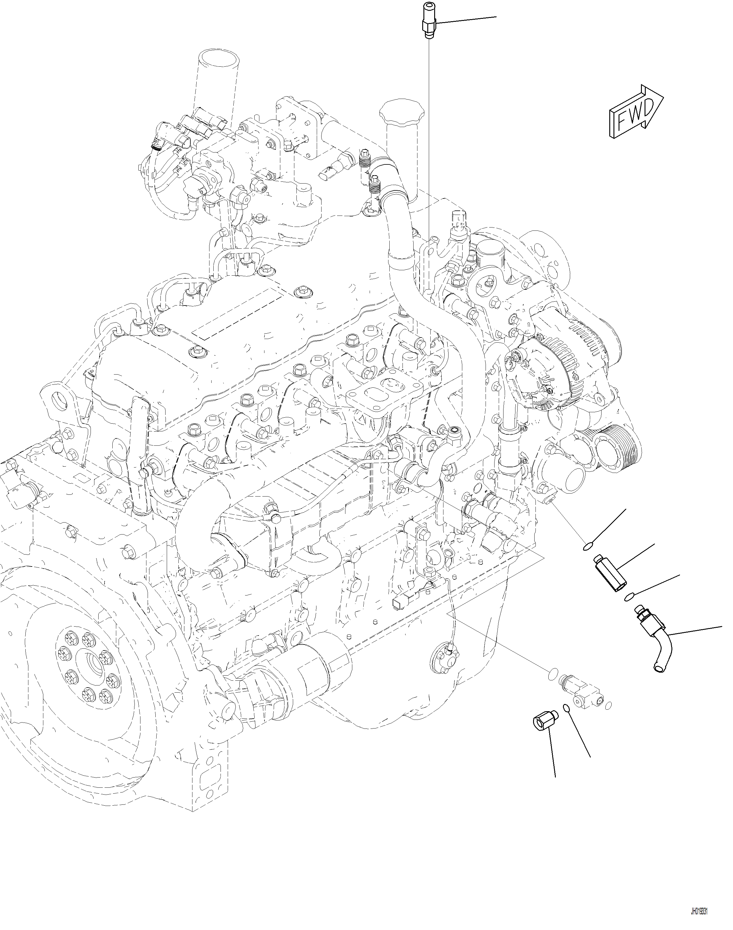 Excavators Komatsu / PC230F-11 SN A20700-UP(pc230f11) / A9530-001001 COOLANT HEATER RELATED PARTS(A-086 : A9530-001001)
