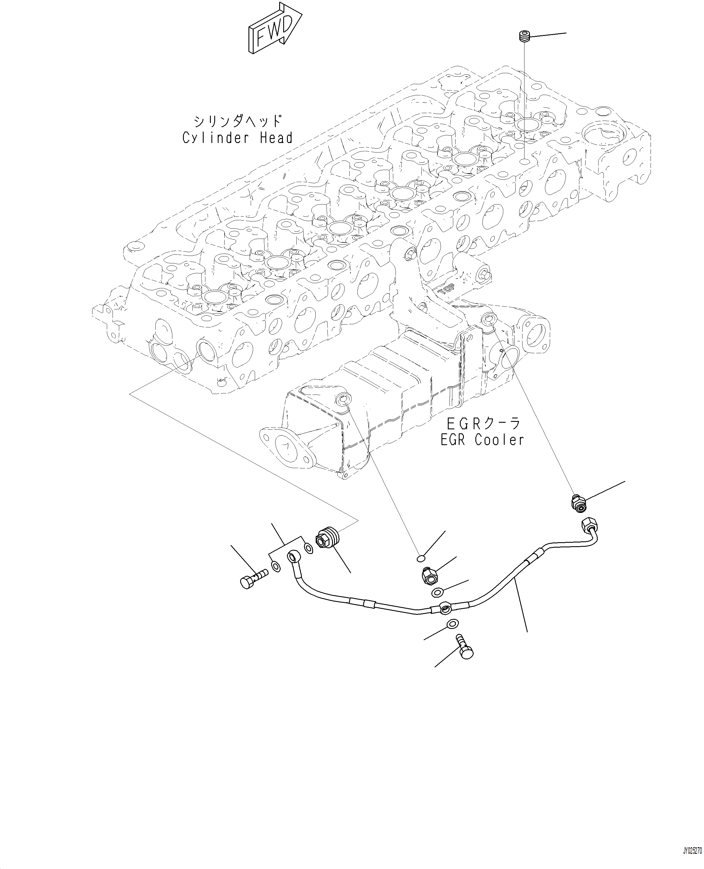 Excavators Komatsu / PC230F-11 SN A20700-UP(pc230f11) / ARP00-001001 ENGINE COOLANT VENT(A-094 : ARP00-001001)