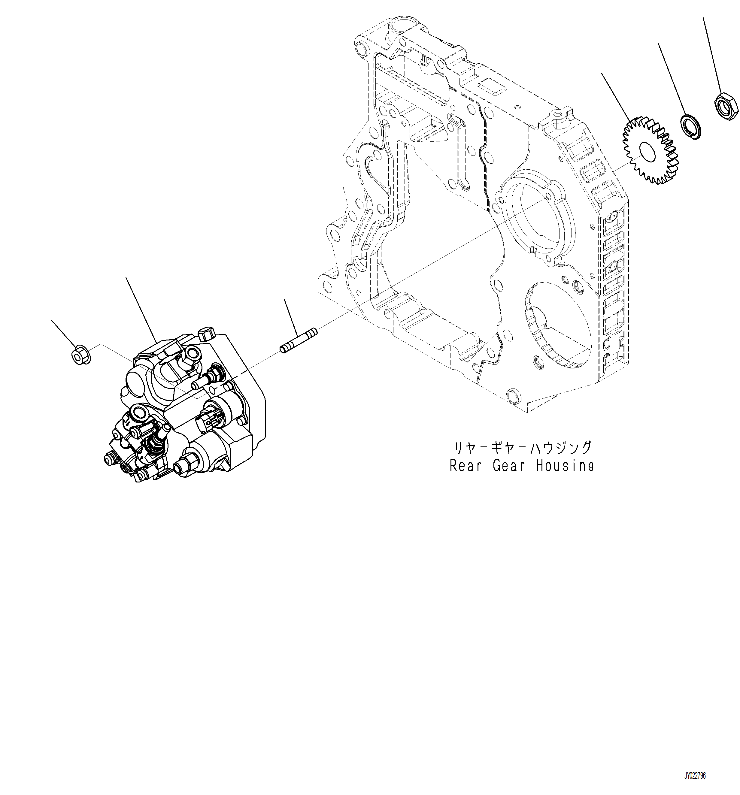 Komatsu parts book diagram for PC230F-11 SN A20700-UP: A4019-001001 FUEL SUPPLY PUMP