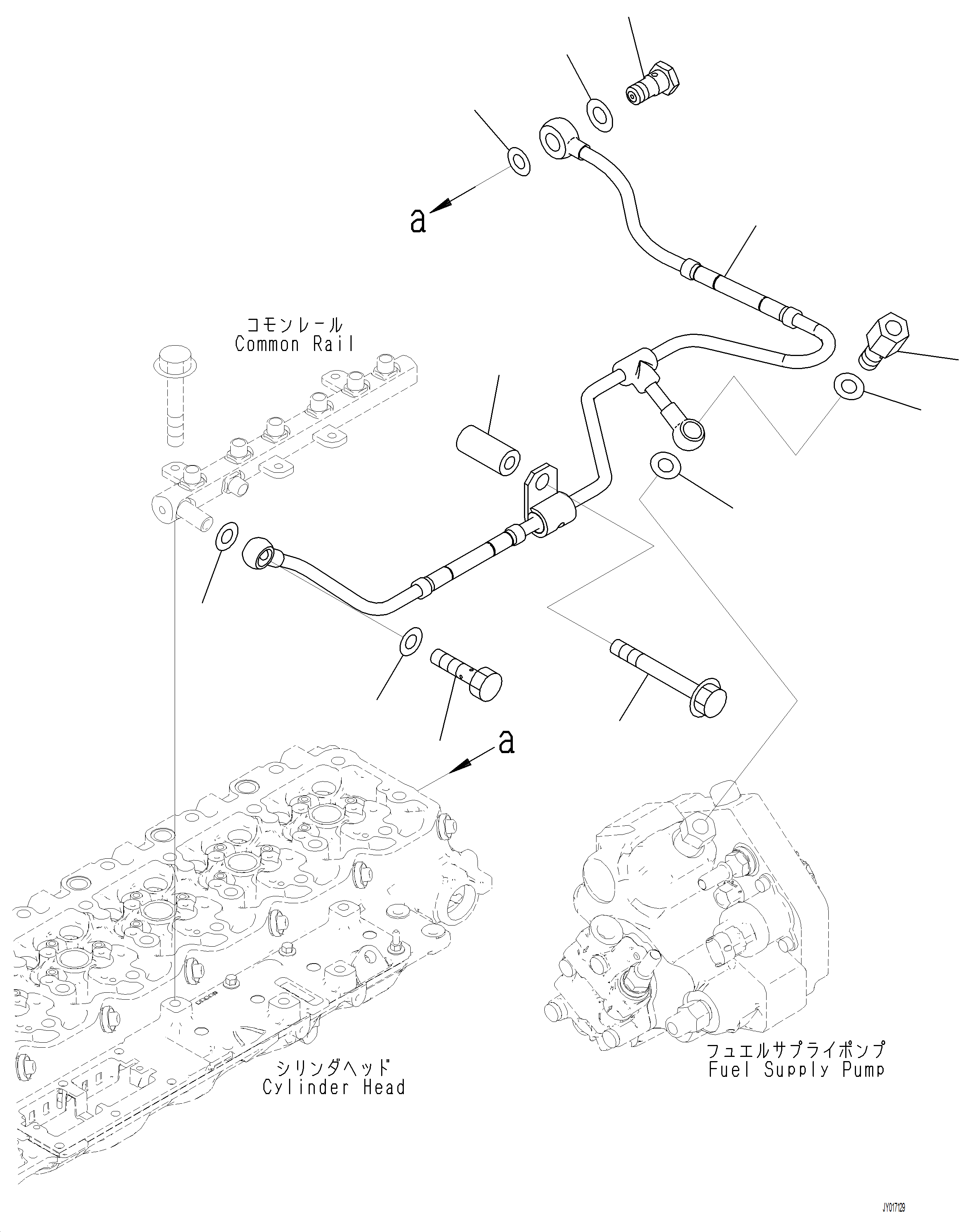 Excavators Komatsu / PC230F-11 SN A20700-UP(pc230f11) / AFD00-001001 FUEL DRAIN PIPING(A-110 : AFD00-001001)