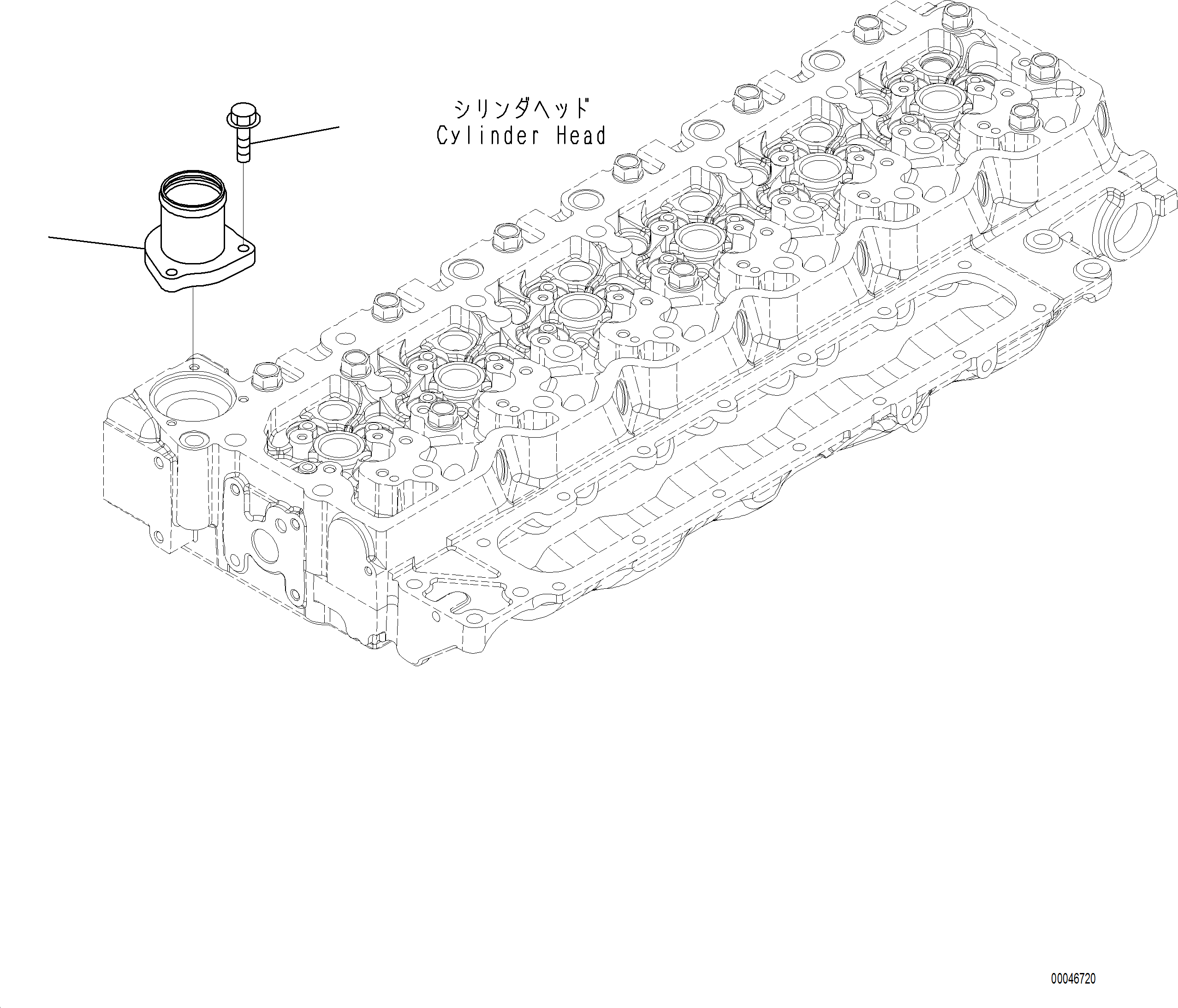 Excavators Komatsu / PC230F-11 SN A20700-UP(pc230f11) / AWO00-001001 WATER OUTLET CONNECTOR(A-130 : AWO00-001001)