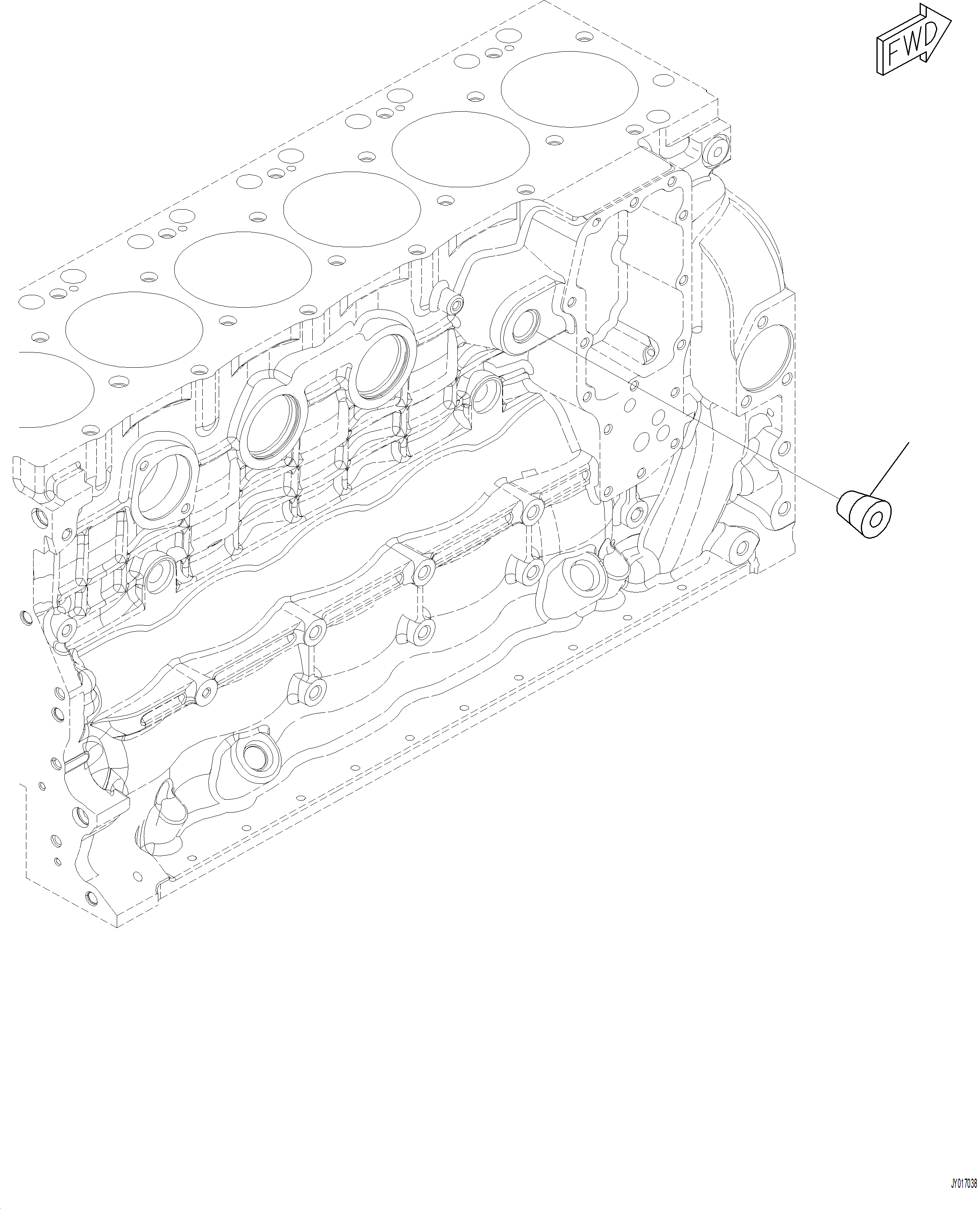 Komatsu parts book diagram for PC230F-11 SN A20700-UP: ACH00-001001 COOLANT HEATER PLUG