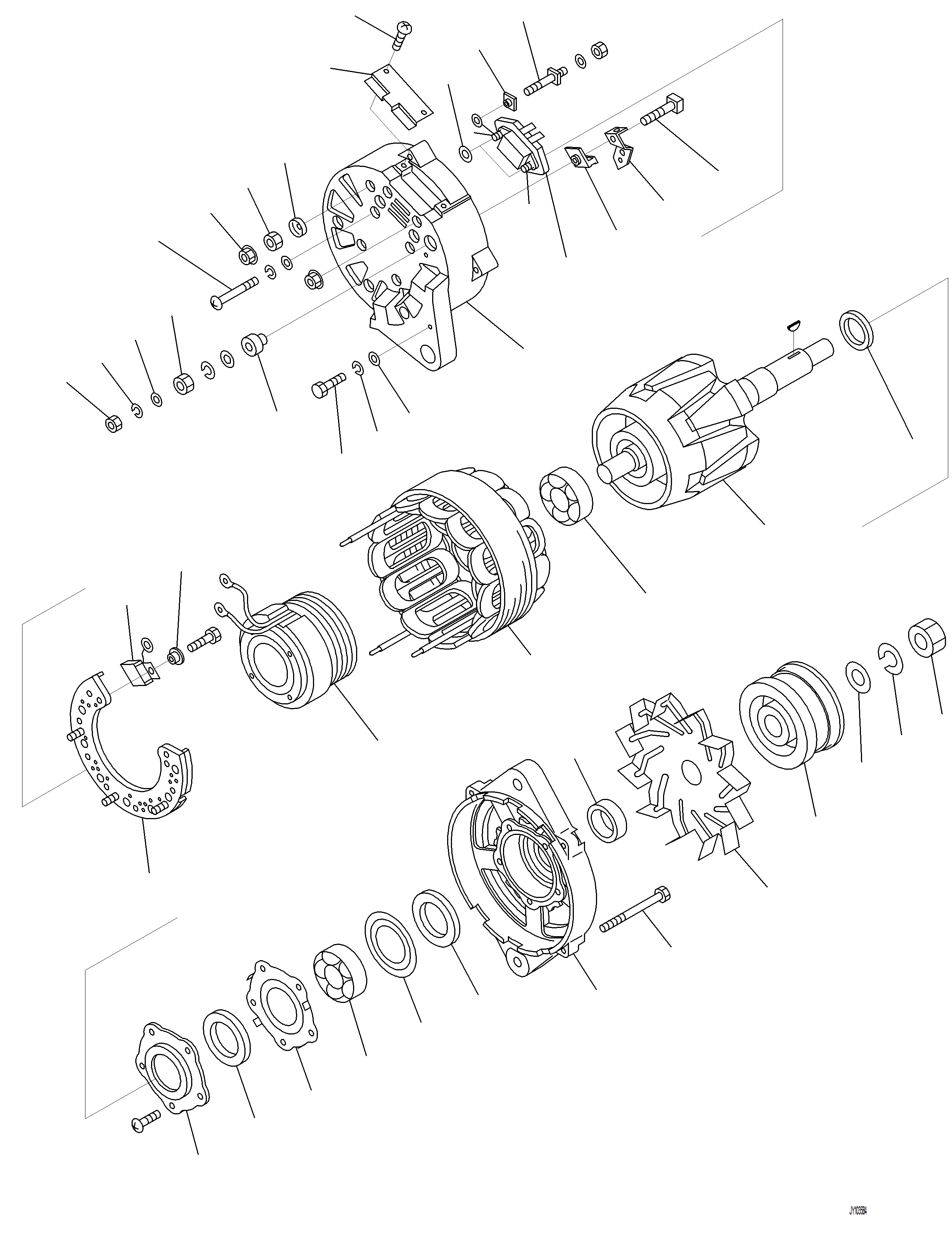 Excavators Komatsu / PC230F-11 SN A20700-UP(pc230f11) / A6020-001001 ALTERNATOR INNER PARTS, ALTERNATOR (90AMP.)(A-136 : A6020-001001)